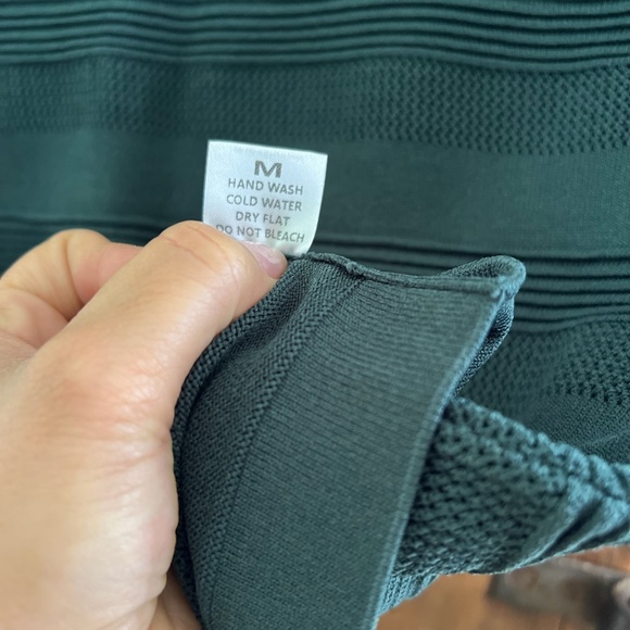 Rehab Ribbed Mini-Skirt Medium Green - Picture 5 of 8